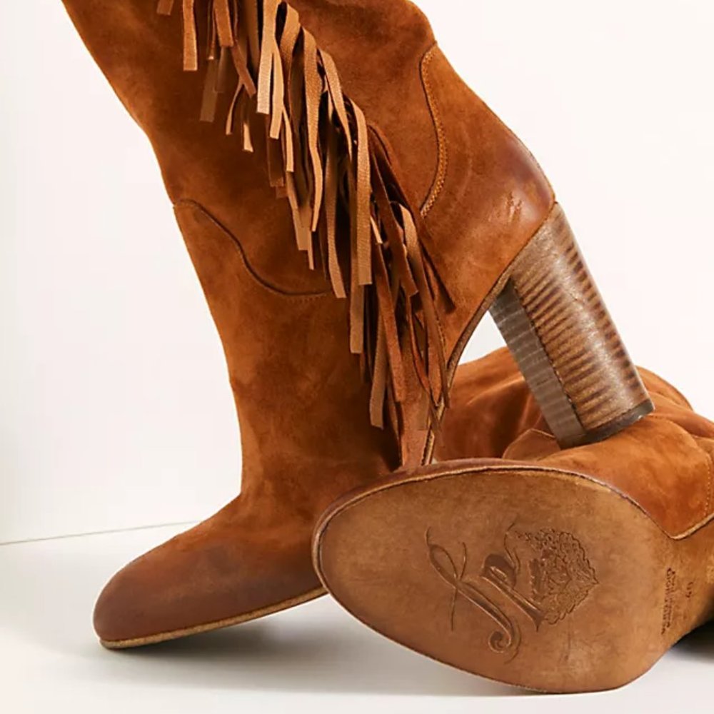 Free People Fringe Ankle Boots